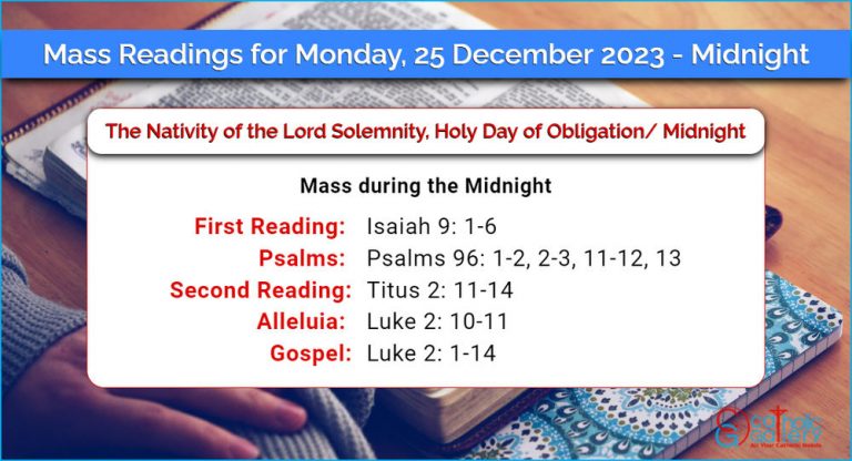 Daily Mass Readings for Monday, 25 December 2023 – Midnight