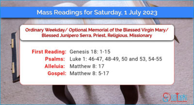 Daily Mass Readings for Saturday, 1 July 2023