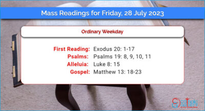 Daily Mass Readings for Friday, 28 July 2023