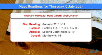 Daily Mass Readings for Thursday, 6 July 2023