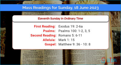 Daily Mass Readings for Sunday, 18 June 2023