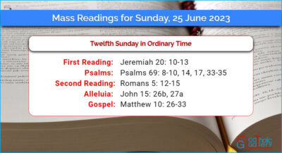 Daily Mass Readings for Sunday, 25 June 2023