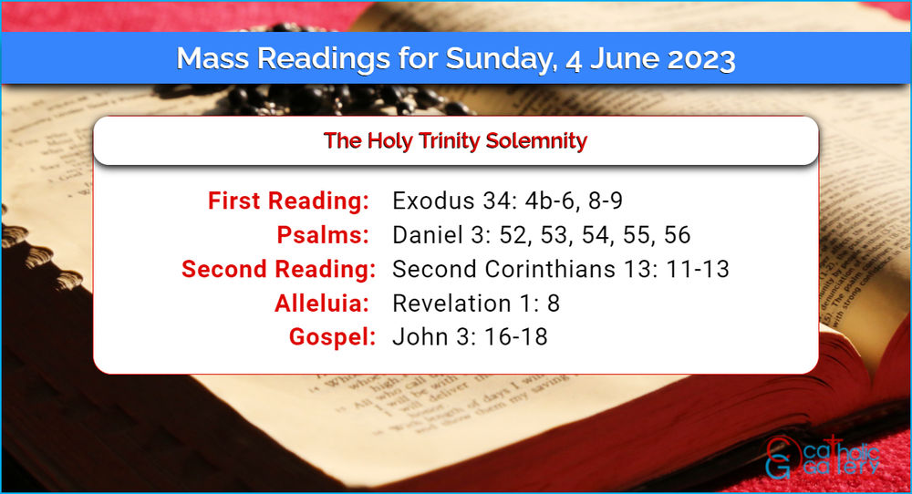 Daily Mass Readings for Sunday, 4 June 2023 Catholic Gallery