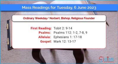 Daily Mass Readings for Tuesday, 6 June 2023