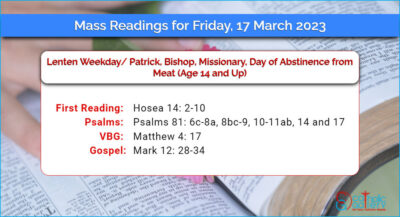 Daily Mass Readings for Friday, 17 March 2023