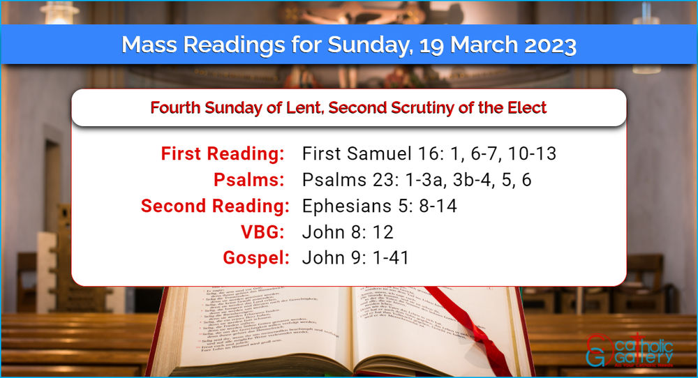 Catholic Daily Mass Readings 19th March 2023 (Sunday)