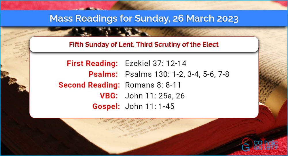 Daily Mass Readings 26 March 2023 Sunday