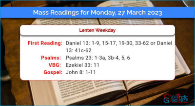 Daily Mass Readings for Monday, 27 March 2023