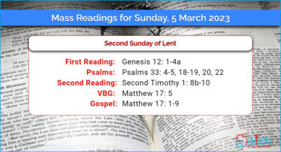 Daily Mass Readings for Sunday, 5 March 2023