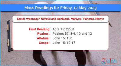 Daily Mass Readings for Friday, 12 May 2023