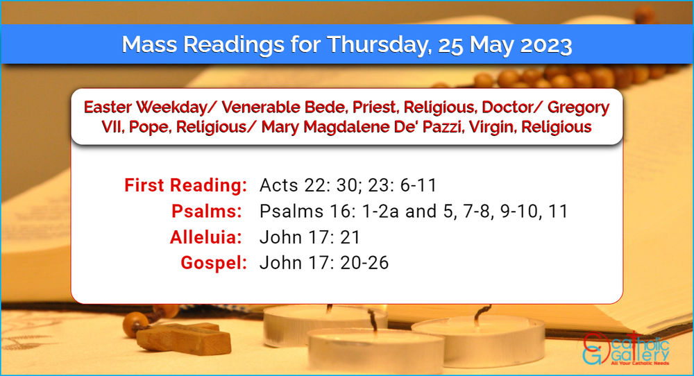 Daily Mass Readings 25th May 2023 – Thursday