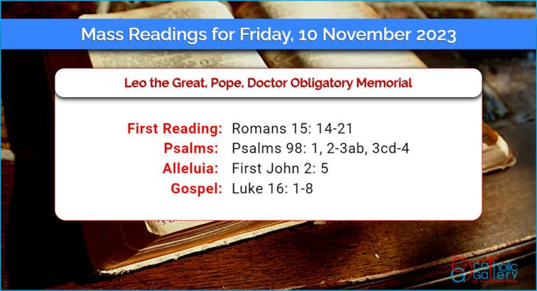 Daily Mass Readings for Friday, 10 November 2023