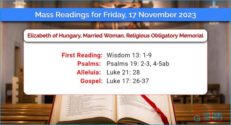 Daily Mass Readings for Friday, 17 November 2023