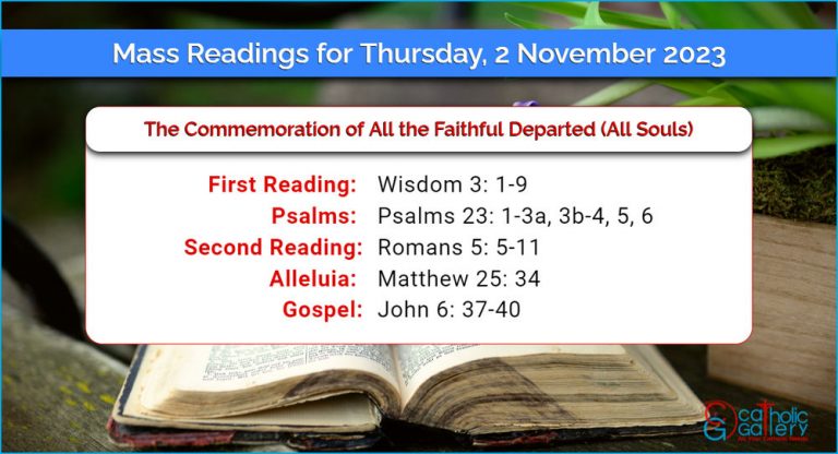 Daily Mass Readings for Thursday, 2 November 2023