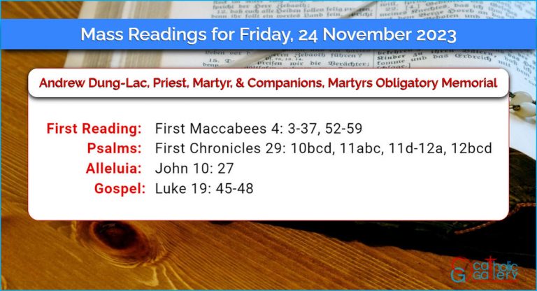 Daily Mass Readings for Friday, 24 November 2023