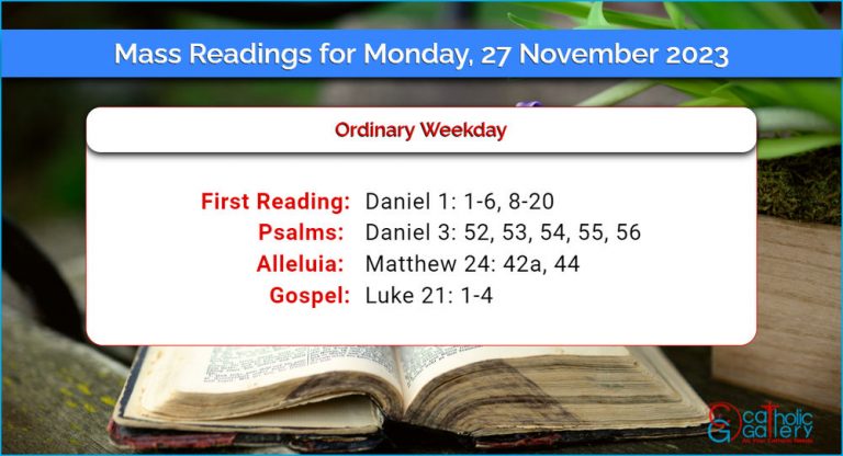 Daily Mass Readings for Monday, 27 November 2023
