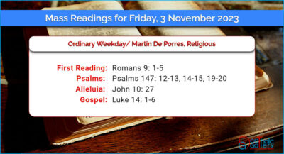 Daily Mass Readings for Friday, 3 November 2023
