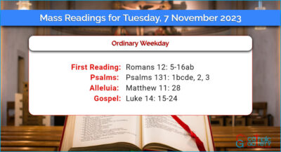 Daily Mass Readings for Tuesday, 7 November 2023