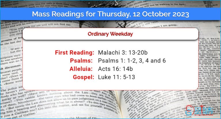 Daily Mass Readings for Thursday, 12 October 2023