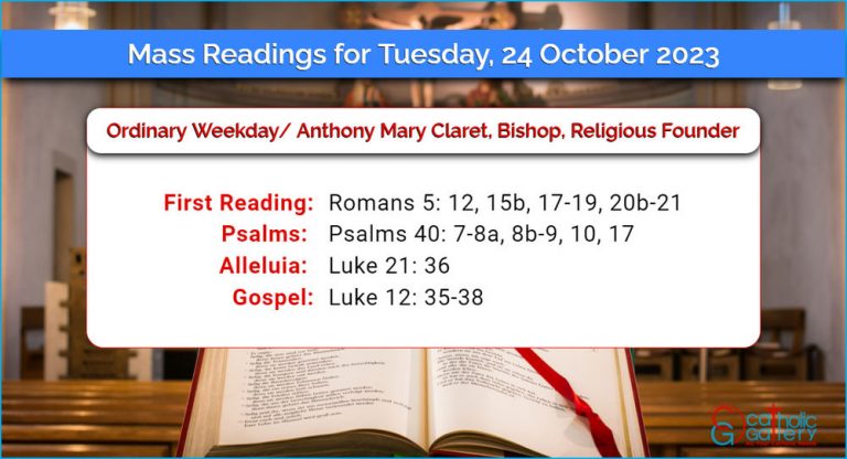 Daily Mass Readings for Tuesday, 24 October 2023