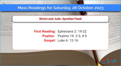 Daily Mass Readings for Saturday, 28 October 2023