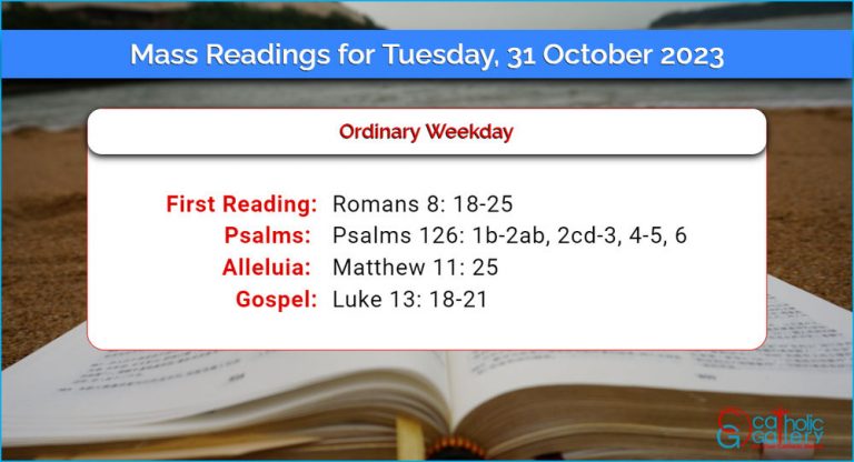 Daily Mass Readings for Tuesday, 31 October 2023