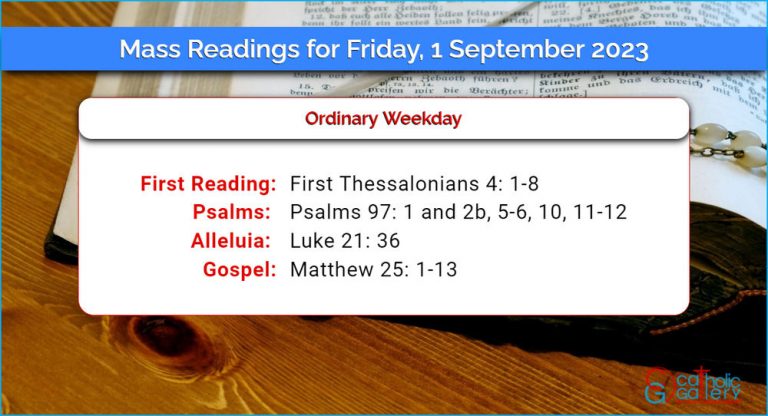 Daily Mass Readings for Friday, 1 September 2023