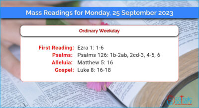 Daily Mass Readings for Monday, 25 September 2023