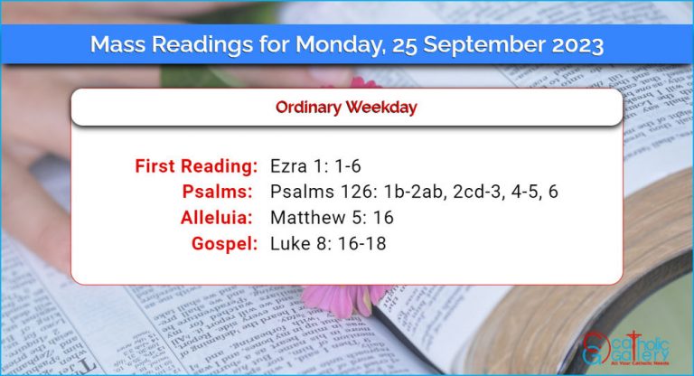 Daily Mass Readings for Monday, 25 September 2023