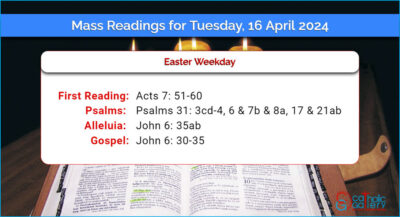 Daily Mass Readings for Tuesday, 16 April 2024
