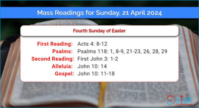 Daily Mass Readings for Sunday, 21 April 2024