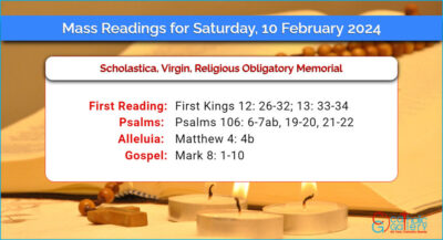 Daily Mass Readings for Saturday, 10 February 2024