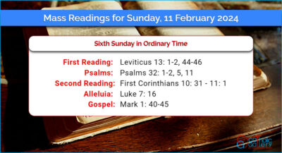 Daily Mass Readings for Sunday, 11 February 2024