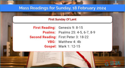Daily Mass Readings for Sunday, 18 February 2024