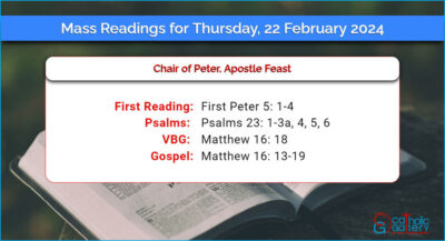 Daily Mass Readings for Thursday, 22 February 2024