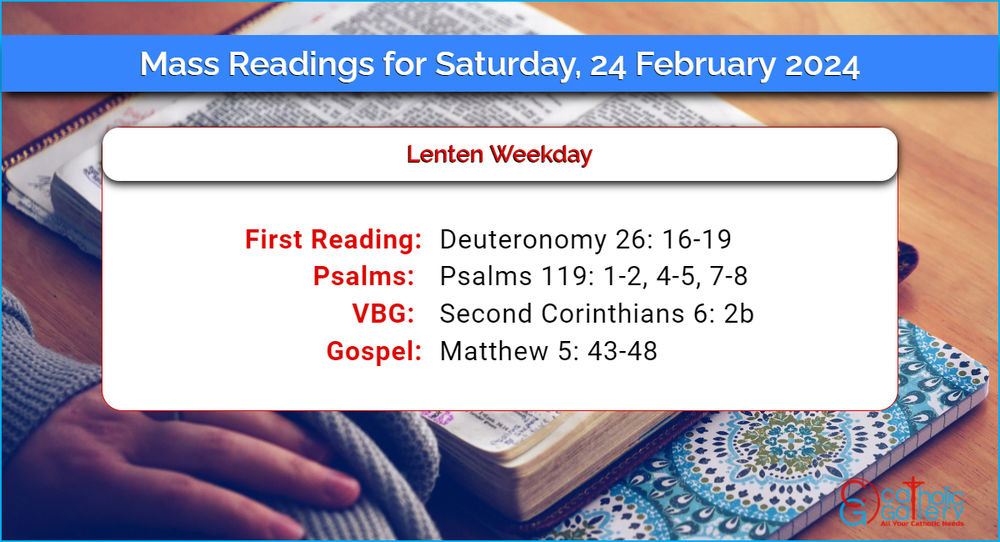 Daily Mass Readings for Saturday, 24 February 2024 Catholic Gallery