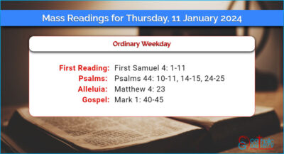 Daily Mass Readings for Thursday, 11 January 2024