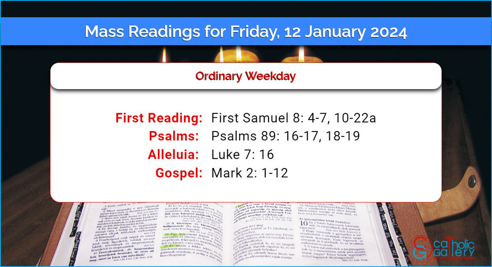 Daily Mass Readings for Friday, 12 January 2024 - Catholic Gallery