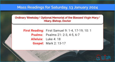 Daily Mass Readings for Saturday, 13 January 2024