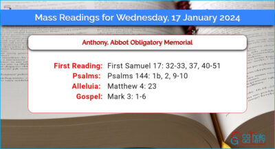 Daily Mass Readings for Wednesday, 17 January 2024
