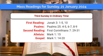 Daily Mass Readings for Sunday, 21 January 2024