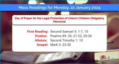 Daily Mass Readings for Monday, 22 January 2024