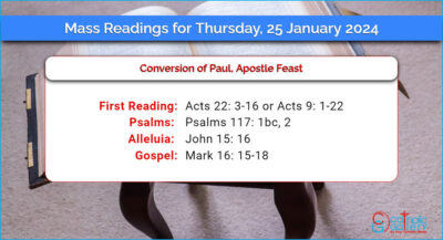 Daily Mass Readings for Thursday, 25 January 2024