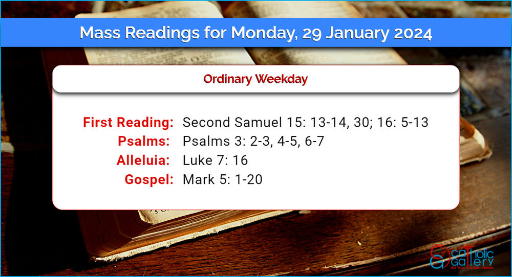 Daily Mass Readings for Monday, 29 January 2024 Catholic Gallery