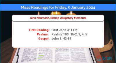 Daily Mass Readings for Friday, 5 January 2024