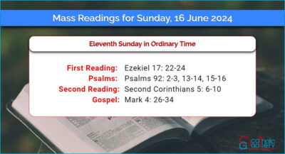 Daily Mass Readings for Sunday, 16 June 2024