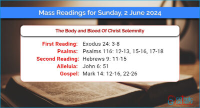 Daily Mass Readings for Sunday, 2 June 2024