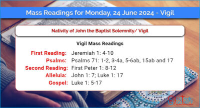 Daily Mass Readings for Monday, 24 June 2024 – Vigil