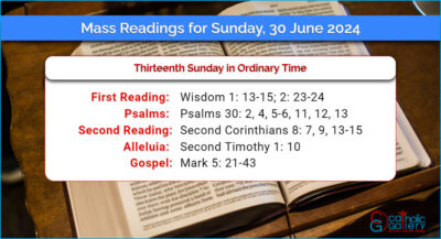 Daily Mass Readings for Sunday, 30 June 2024