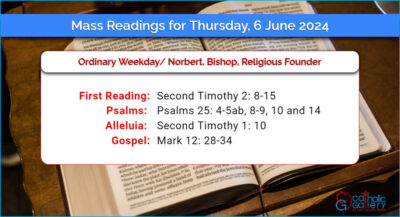 Daily Mass Readings for Thursday, 6 June 2024